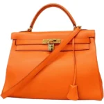 エルメス ケリー32 ハンドバッグ レザー □A刻印 ゴールド金具