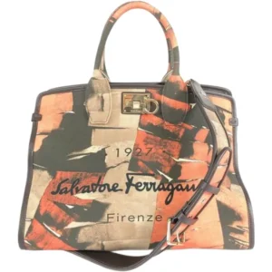 サルヴァトーレ・フェラガモ トートバッグ キャンバス
