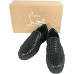 クリスチャン・ルブタン スリッポン レザー スエード