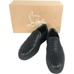 クリスチャン・ルブタン スリッポン レザー スエード