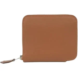 エルメス アザップコンパクトシルクイン コインケース レザー W刻印 シルバー金具