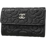 シャネル カメリア カードケース パスケース キャビアスキン