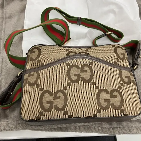 グッチ　ジャンボGG　メッセンジャーバッグ