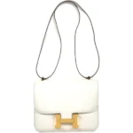 エルメス コンスタンスミニ ショルダーバッグ レザー K刻印 ゴールド金具