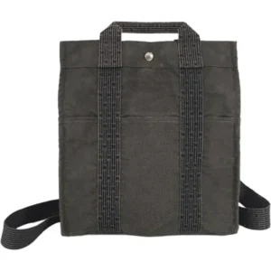 エルメス エールラインアドMM リュックサック キャンバス シルバー金具