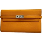 エルメス ケリーウォレット 財布 レザー C刻印 シルバー金具