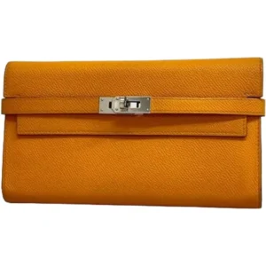 エルメス ケリーウォレット 財布 レザー C刻印 シルバー金具