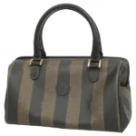 フェンディ ペカン ハンドバッグ PVC レザー