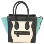 セリーヌ ラゲージマイクロショッパー ハンドバッグ レザー スエード