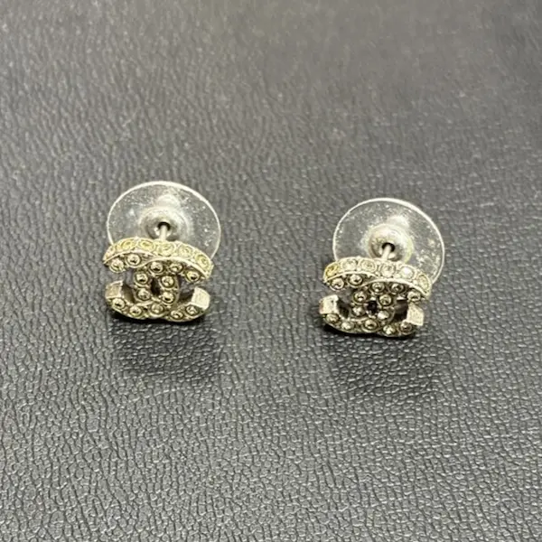 シャネル　ココマーク　ラインストーン　ピアス