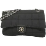 シャネル チョコバー チェーンショルダーバッグ ナイロン