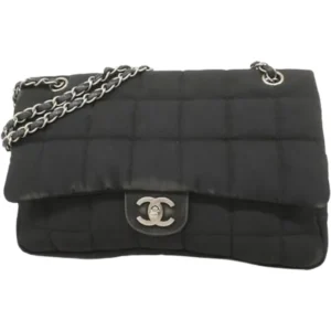 シャネル チョコバー チェーンショルダーバッグ ナイロン