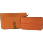 エルメス ドゴンロング 財布 レザー □M刻印 ゴールド金具