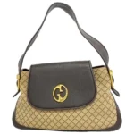 グッチ ディアマンテ ショルダーバッグ キャンバス レザー