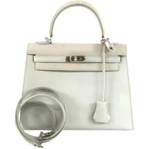 エルメス ケリー25 ハンドバッグ レザー □E刻印 シルバー金具