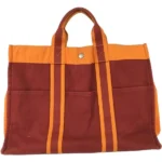 エルメス フールトゥMM トートバッグ キャンバス シルバー金具