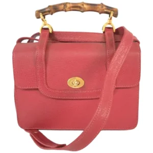 グッチ バンブー ハンドバッグ レザー