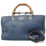 グッチ バンブー ハンドバッグ レザー