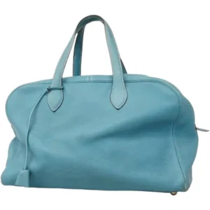 エルメス ヴィクトリア43 ボストンバッグ レザー シルバー金具