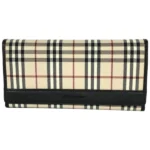 バーバリー 財布 キャンバス レザー