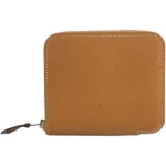 エルメス アザップコンパクトシルクイン コインケース レザー A刻印 シルバー金具