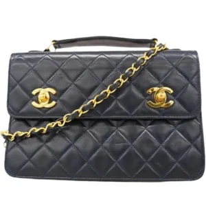 シャネル マトラッセ チェーンショルダーバッグ ラムスキン