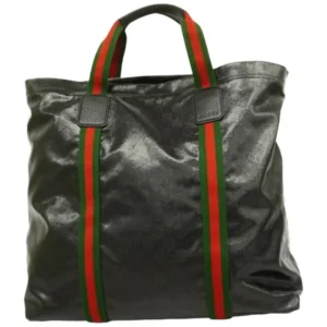 グッチ GGクリスタル シェリーライン トートバッグ コーティングキャンバス