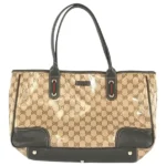 グッチ GGクリスタル シェリーライン トートバッグ コーティングキャンバス