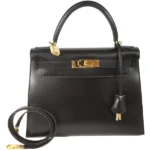 エルメス ケリー28 ハンドバッグ レザー □G刻印 ゴールド金具