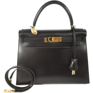 エルメス ケリー28 ハンドバッグ レザー □G刻印 ゴールド金具