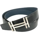 エルメス アッシュオカレ ベルト レザー □R刻印 シルバー金具