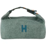 エルメス ブリットアブラックPM ポーチ キャンバス