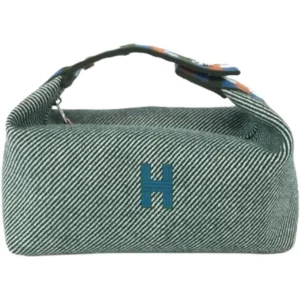 エルメス ブリットアブラックPM ポーチ キャンバス