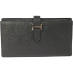 エルメス ベアンスフレ 財布 レザー □O刻印 シルバー金具