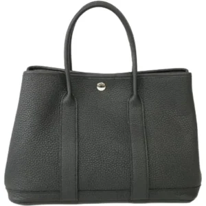 エルメス ガーデンパーティTPM ハンドバッグ レザー W刻印 シルバー金具