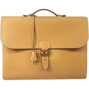 エルメス サックアデペッシュ40 ブリーフケース レザー □B刻印 ゴールド金具