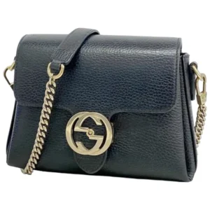 グッチ インターロッキングG ショルダーバッグ レザー