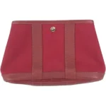 エルメス ガーデンパーティTTPM ポーチ キャンバス レザー □J刻印 シルバー金具