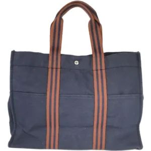 エルメス フールトゥGM トートバッグ キャンバス シルバー金具