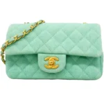 シャネル マトラッセ チェーンショルダーバッグ デニム