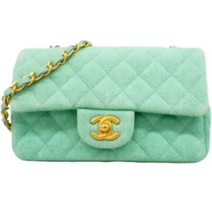 シャネル マトラッセ チェーンショルダーバッグ デニム