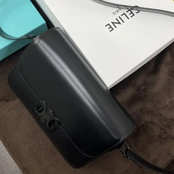 セリーヌ　ティーン　トリオンフ　バッグ　シャイニーカーフスキン