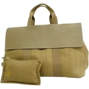 エルメス ヴァルパライソMM ハンドバッグ キャンバス シルバー金具