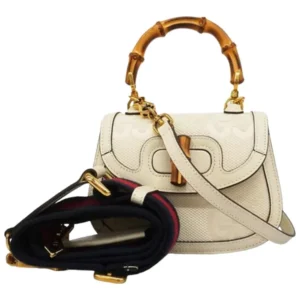 グッチ バンブー ジャンボGG ハンドバッグ キャンバス