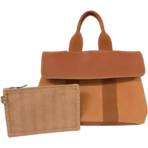 エルメス ヴァルパライソPM ハンドバッグ キャンバス シルバー金具