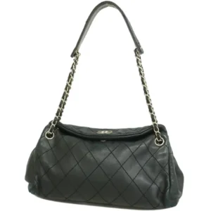 シャネル ワイルドステッチ チェーンショルダーバッグ ラムスキン