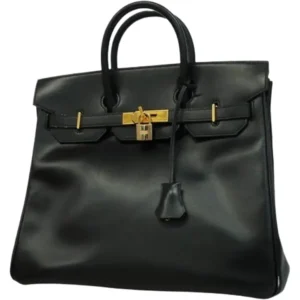 エルメス オータクロア32 ハンドバッグ レザー □H刻印 ゴールド金具