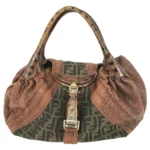 フェンディ ズッカ スパイバッグ ショルダーバッグ キャンバス レザー