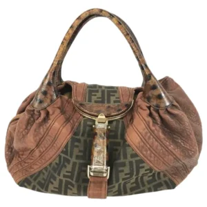 フェンディ ズッカ スパイバッグ ショルダーバッグ キャンバス レザー