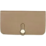 エルメス ドゴンロング 財布 レザー Z刻印 シルバー金具